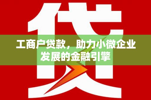 田林工商户贷款，助力小微企业发展的金融引擎