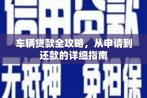 田林车辆贷款全攻略，从申请到还款的详细指南