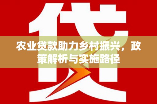 田林农业贷款助力乡村振兴，政策解析与实施路径