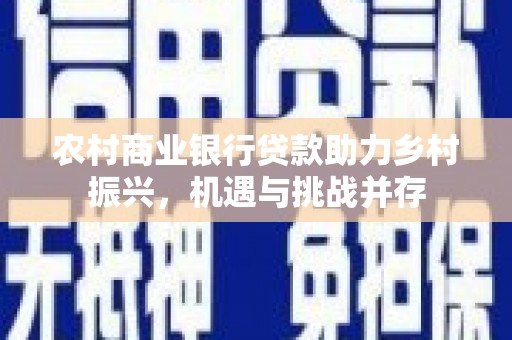 田林农村商业银行贷款助力乡村振兴，机遇与挑战并存
