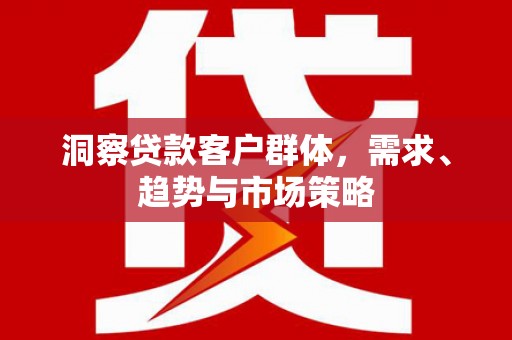田林洞察贷款客户群体，需求、趋势与市场策略