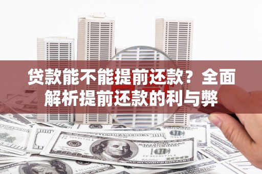 田林贷款能不能提前还款？全面解析提前还款的利与弊