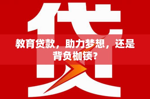 田林教育贷款，助力梦想，还是背负枷锁？