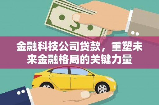 田林金融科技公司贷款，重塑未来金融格局的关键力量