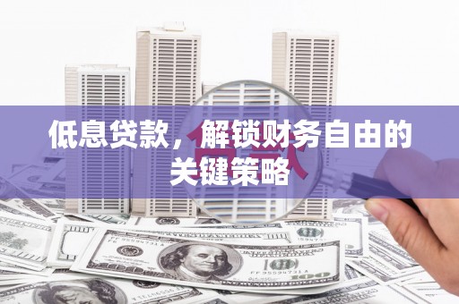 田林低息贷款，解锁财务自由的关键策略
