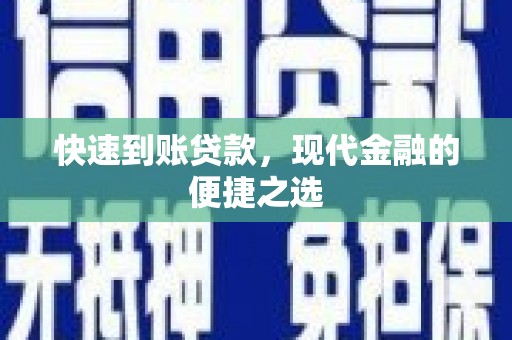 田林快速到账贷款，现代金融的便捷之选