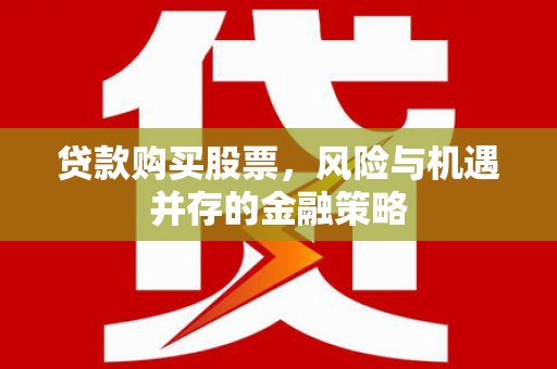 田林贷款购买股票，风险与机遇并存的金融策略