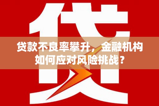田林贷款不良率攀升，金融机构如何应对风险挑战？