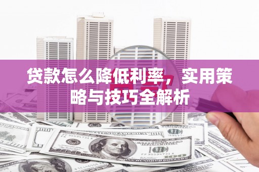 田林贷款怎么降低利率，实用策略与技巧全解析