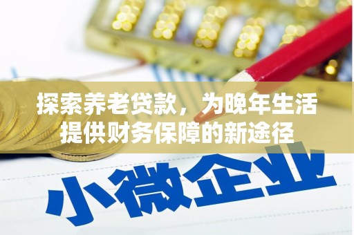 田林探索养老贷款，为晚年生活提供财务保障的新途径