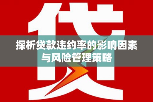 田林探析贷款违约率的影响因素与风险管理策略