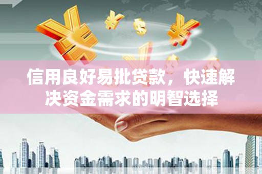 田林信用良好易批贷款，快速解决资金需求的明智选择