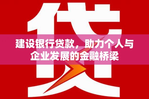 田林建设银行贷款，助力个人与企业发展的金融桥梁