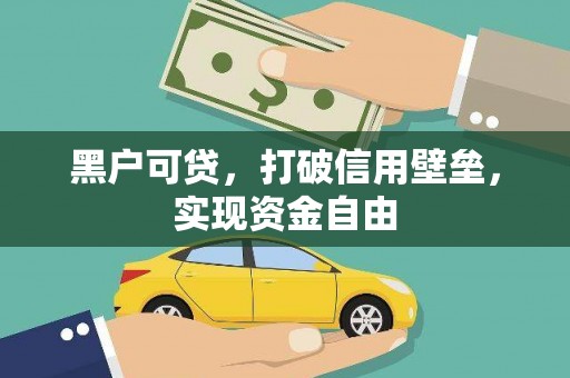 田林黑户可贷，打破信用壁垒，实现资金自由