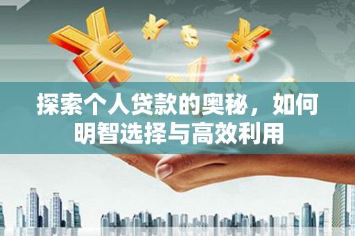 田林探索个人贷款的奥秘，如何明智选择与高效利用