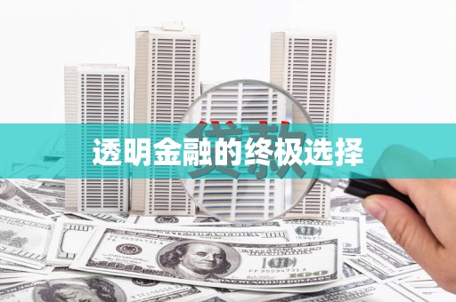 田林透明金融的终极选择