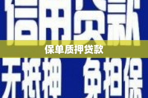 田林保单质押贷款