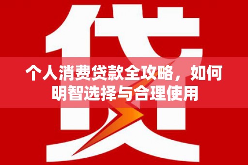 田林个人消费贷款全攻略，如何明智选择与合理使用