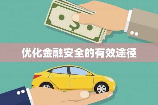 田林优化金融安全的有效途径