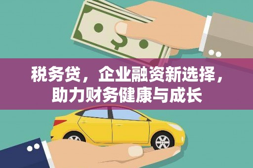 田林税务贷，企业融资新选择，助力财务健康与成长